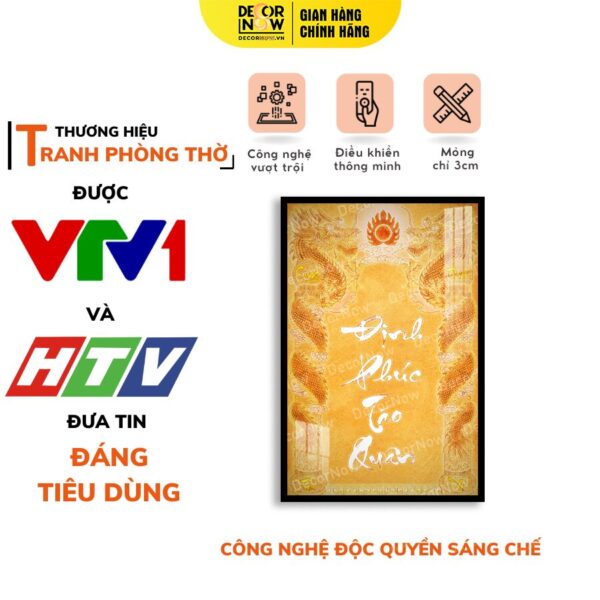 Bài Vị Định Phúc Táo Quân Màu Vàng DECORNOW DCN-TC569