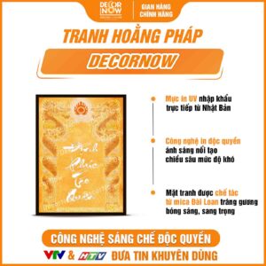 Bề mặt bài vị Định Phúc Táo Quân màu vàng DecorNow TC569