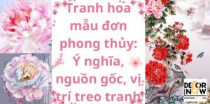 tranh hoa mẫu đơn hợp phong thủy