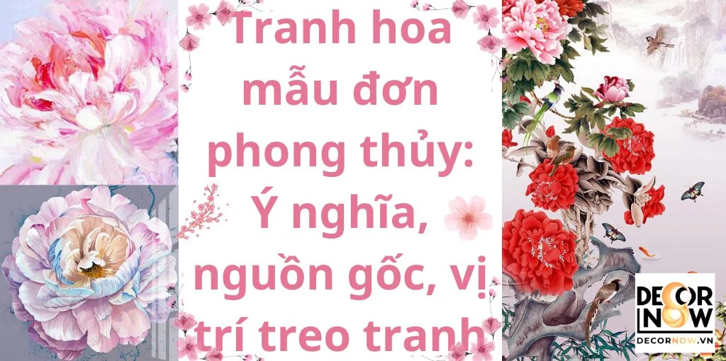 tranh hoa mẫu đơn hợp phong thủy