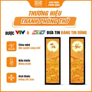 Giới thiệu chung tranh trúc chỉ in đối chữ Tâm Đức DecorNow TC563