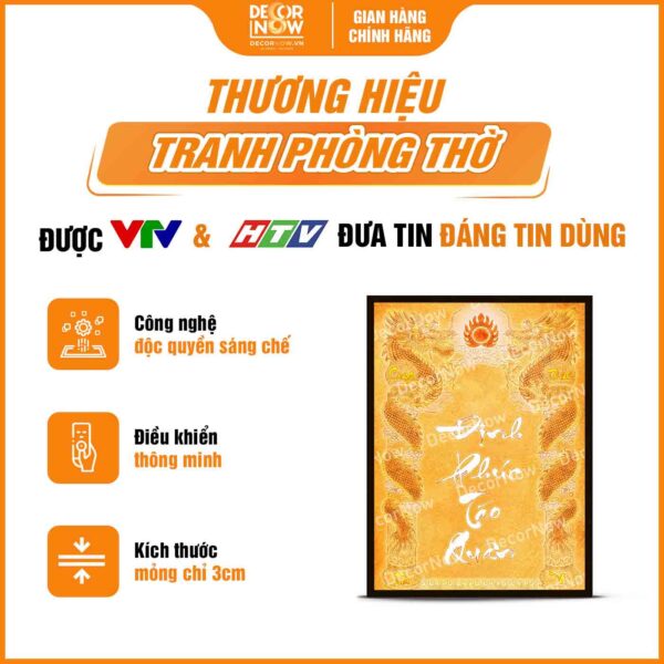 Giới thiệu chung về bài vị Định Phúc Táo Quân màu vàng DecorNow TC569