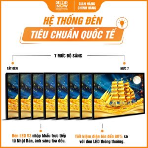 Hệ thống đèn tranh đèn hiện đại in ngang Thuận Buồm Xuôi Gió HD815