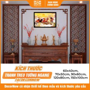 Kích thước tranh treo tường in ngang mã đáo thành công HD98