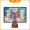 tranh đèn hiện đại in ngang Tam Thế Phật trời xanh dương DecorNow HD793