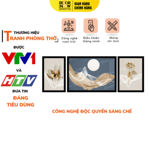 Bộ 3 Tranh Trừu Tượng DECORNOW DCN HD822