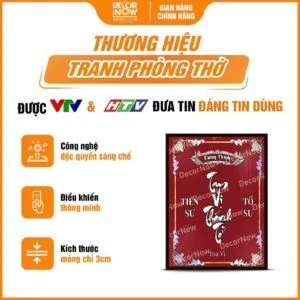 Giới thiệu chung về tranh trúc chỉ in đứng Tam vị Thánh Tổ DecorNow TC579