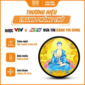 Tổng quan về tranh trúc chỉ in tròn Phật Dược Sư DecorNow TC568