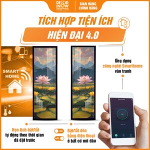 Công nghệ trong tranh hoằng pháp đối Hoa Sen Và Núi Non HD827