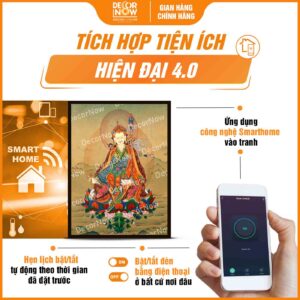 Công nghệ trong tranh Phật giáo đứng đức Liên Hoa Sinh DecorNow HD865