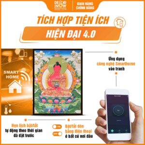 Công nghệ trong tranh Phật giáo đứng ThangKa Phật A Di Đà DecorNow HD866