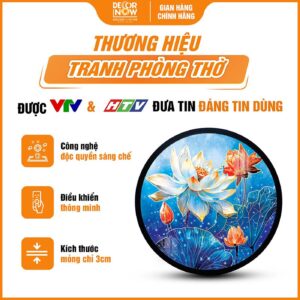 Giới thiệu chung về tranh hoằng pháp tròn sen xanh hy vọng DecorNow HD845