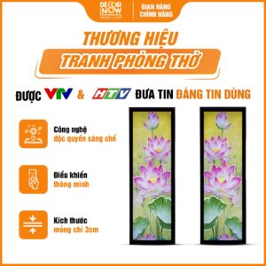 Giới thiệu chung về tranh hoằng pháp đối sen hồng hiện đại DecorNow HD843