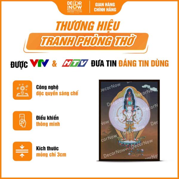 Giới thiệu chung về tranh Phật giáo đứng ThangKa Quan Âm Bồ Tát DecorNow HD879