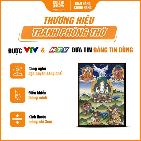 Giới thiệu chung về tranh Phật giáo đứng ThangKa Quan Âm Tứ Phủ DecorNow HD880