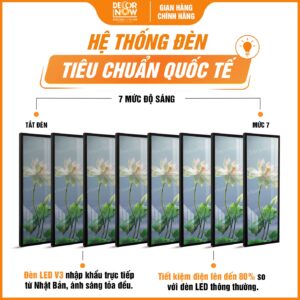 Hệ thống đèn tranh hoằng pháp đối Sen Trắng Tinh Khôi HD846