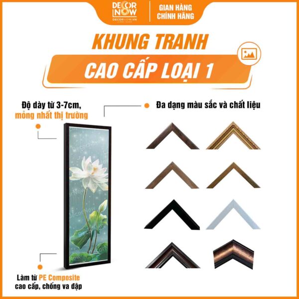 Khung tranh hoằng pháp đối Sen Trắng Tinh Khôi HD846