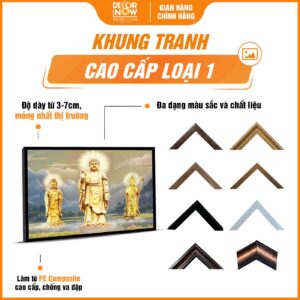 Khung tranh phật giáo Tây Phương Tam Thánh DecorNow HD856