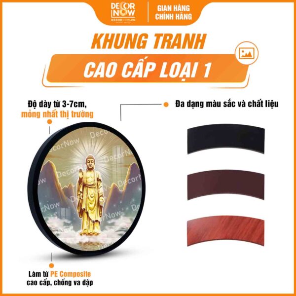 Khung tranh hoằng pháp Phật A Di Đà DecorNow HD853