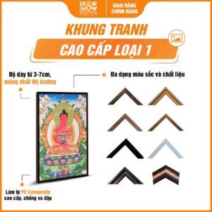 Khung tranh tranh Phật giáo đứng ThangKa Phật A Di Đà DecorNow HD866