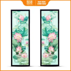 Tổng quan tranh hoằng pháp đối Sen Hồng Mềm Mại HD862