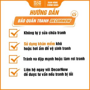 Lưu ý khi sử dụng tranh hoằng pháp đối sen và núi HD87