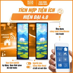 Trang hoằng pháp sen và núi được tích hợp công nghệ smarthome hiện đại