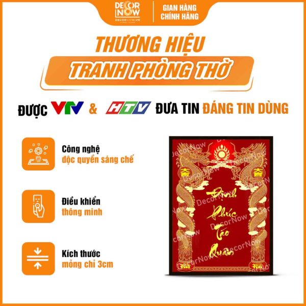 Giới thiệu chung về bài vị Định Phúc Táo Quân màu đỏ DecorNow TC483