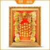 Bài vị Thần Tài Thổ Địa 3D siêu mỏng chữ Hán khảm đỏ TC461