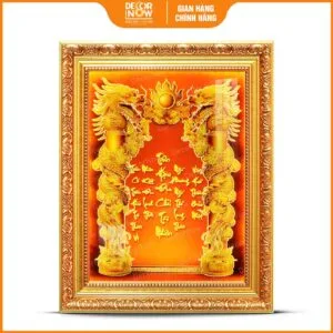 Bài vị Thần Tài Thổ Địa 3D siêu mỏng chữ tiếng Việt nền đỏ TC484