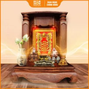 Bàn thờ Thần Tài Thổ Địa kết hợp bài vị phong thủy TC461