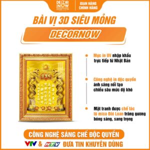 Bề mặt bài vị 3D phong thủy TC212