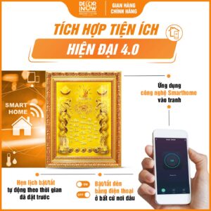 Công nghệ tích hợp trong bài vị Thần Tài Thổ Địa 3D siêu mỏng khảm vàng chữ Việt TC356