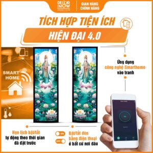 Công nghệ Smarthome trong tranh treo tường Quan Thế Âm Bồ Tát HD899