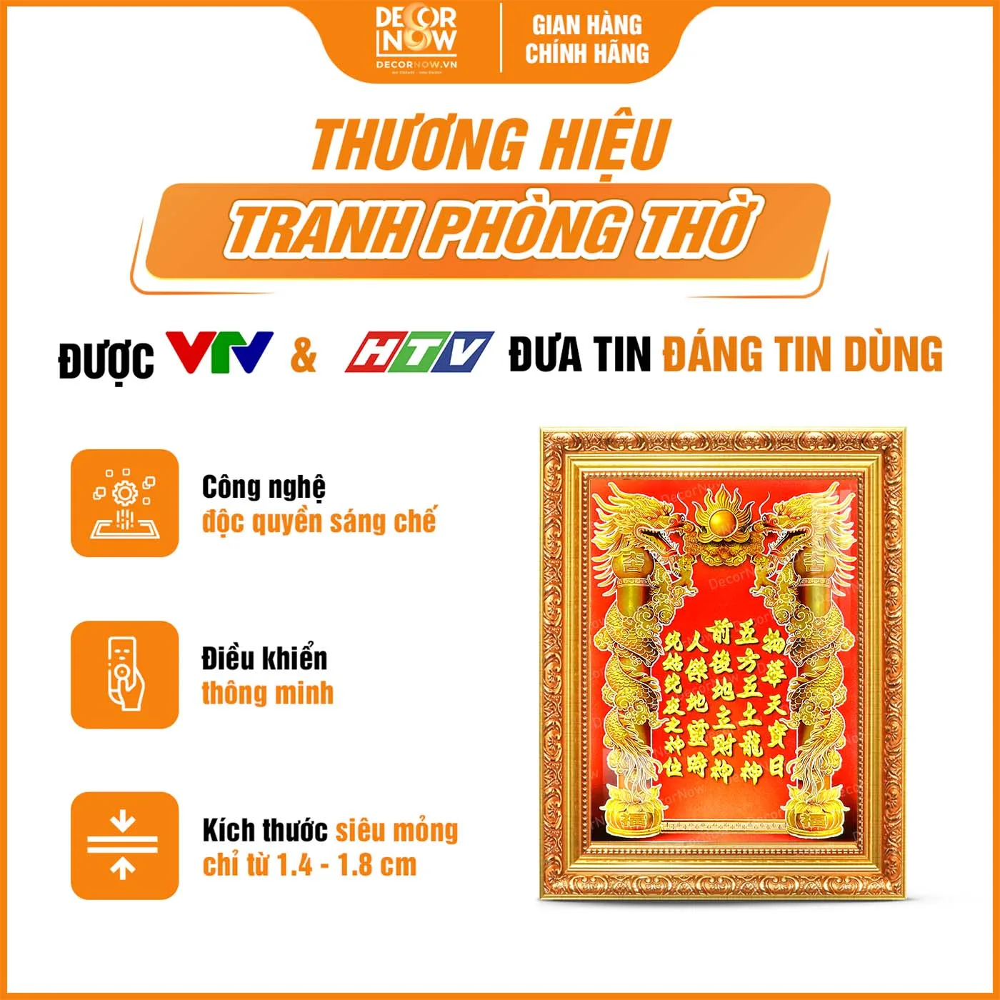 Giới thiệu chung về bài vị Thần Tài Thổ Địa 3D siêu mỏng chữ hán nền đỏ TC461