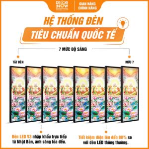 Hệ thống đèn trong tranh hoằng pháp đối Phật Di Lặc DecorNow HD905