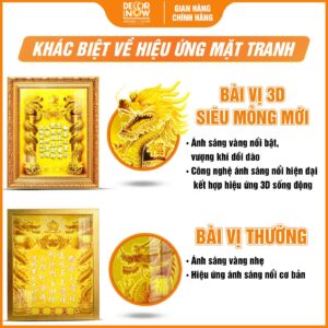 Hiệu ứng mặt tranh trong bài vị Thần Tài Thổ Địa tại DecorNow