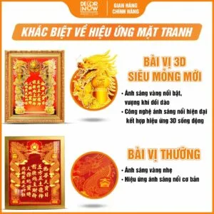 Khác biệt hiệu ứng họa tiết trong bài vị TC461