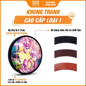 Khung tranh treo tường hoa sen hồng DecorNow HD904