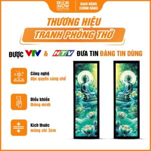 Tổng quan tranh hoằng pháp Phật Thích Ca Mâu Ni ngồi thiền HD895