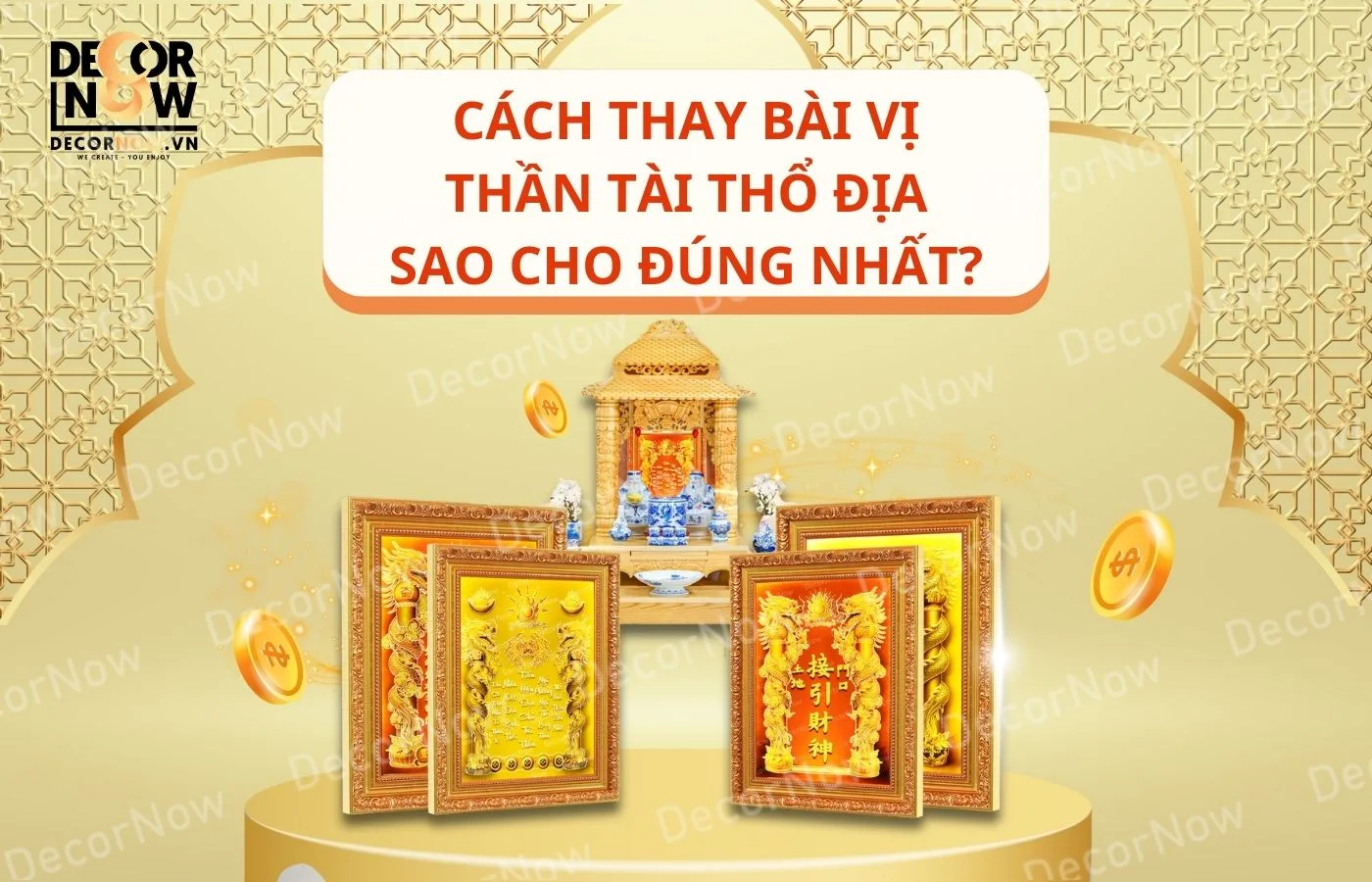 Cách thay bài vị Thần Tài Thổ Địa 