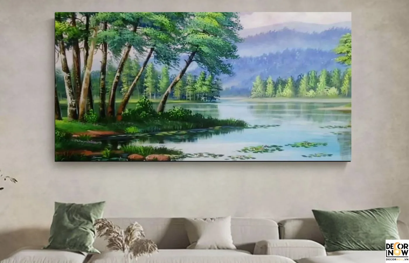 Tranh phong thủy thiên nhiên cây cối núi rừng phù hợp cho người mệnh Mộc