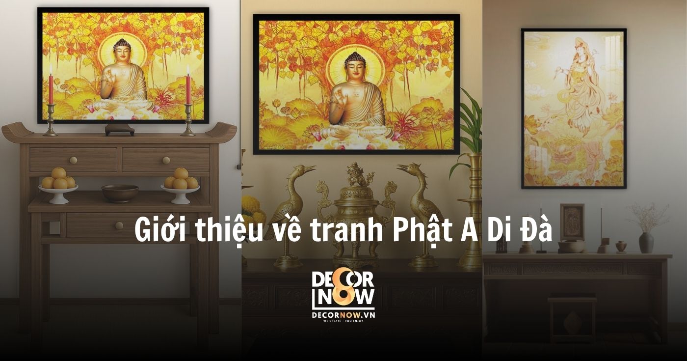 Bí quyết chọn tranh Phật A Di Đà chuẩn phong thủy cho bàn thờ hiện đại 8 Giới thiệu về tranh Phật A Di Đà