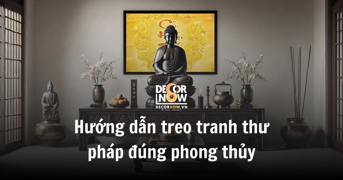 Tranh bàn thờ thư pháp: gìn giữ đạo hiếu & nâng tầm không gian thờ 26 Cách chọn tranh thư pháp theo mệnh và diện tích không gian