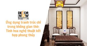 Ứng dụng tranh trúc chỉ trong không gian thờ cúng