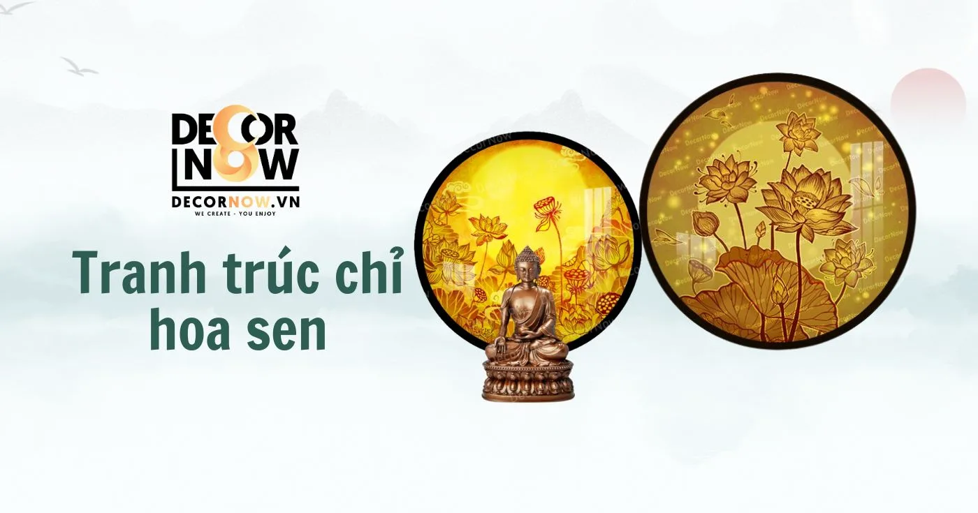 tranh truc chi hoa sen