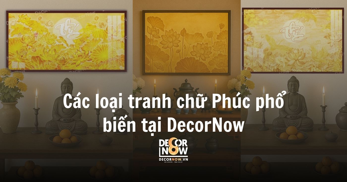 Tranh chữ Phúc : Vẻ đẹp phong thủy khơi nguồn phúc khí an lành 11 Các loại tranh chữ Phúc phổ biến tại DecorNow
