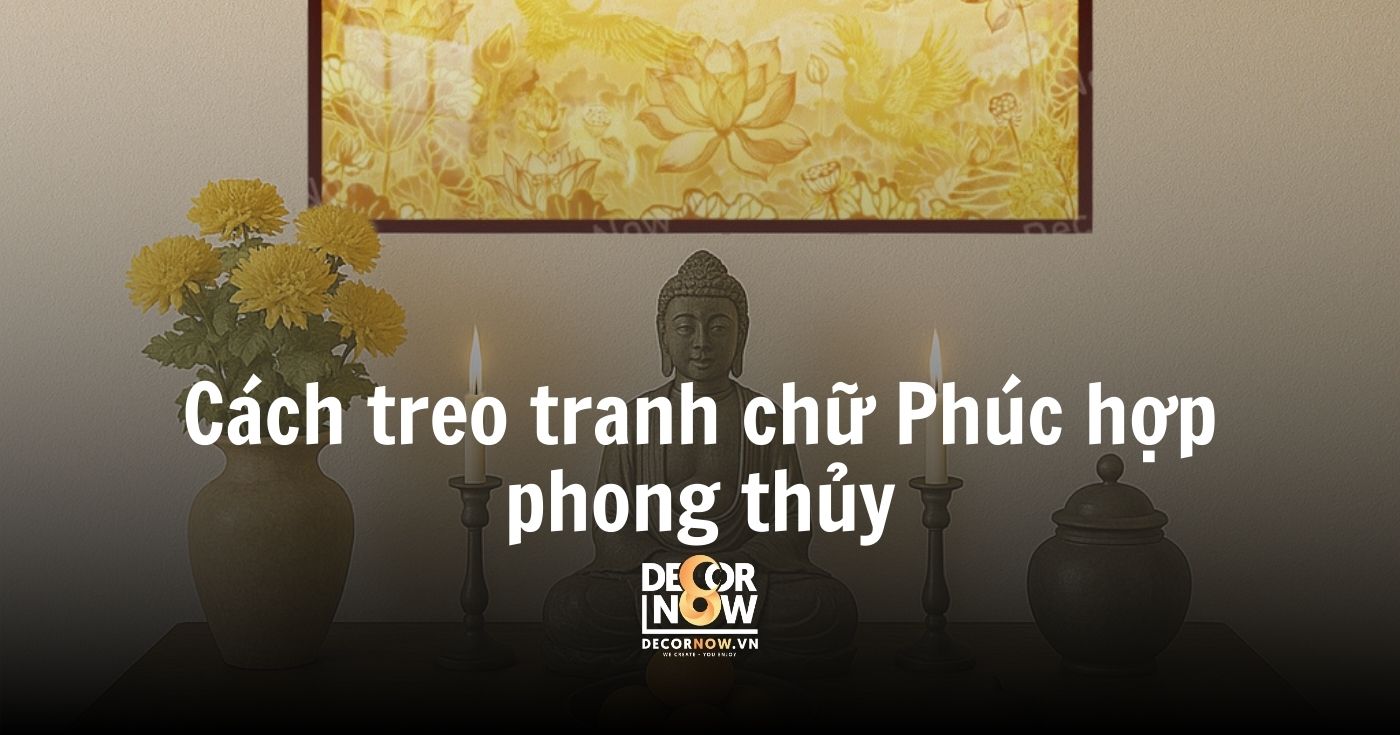 Tranh chữ Phúc : Vẻ đẹp phong thủy khơi nguồn phúc khí an lành 14 Cách treo tranh chữ Phúc hợp phong thủy