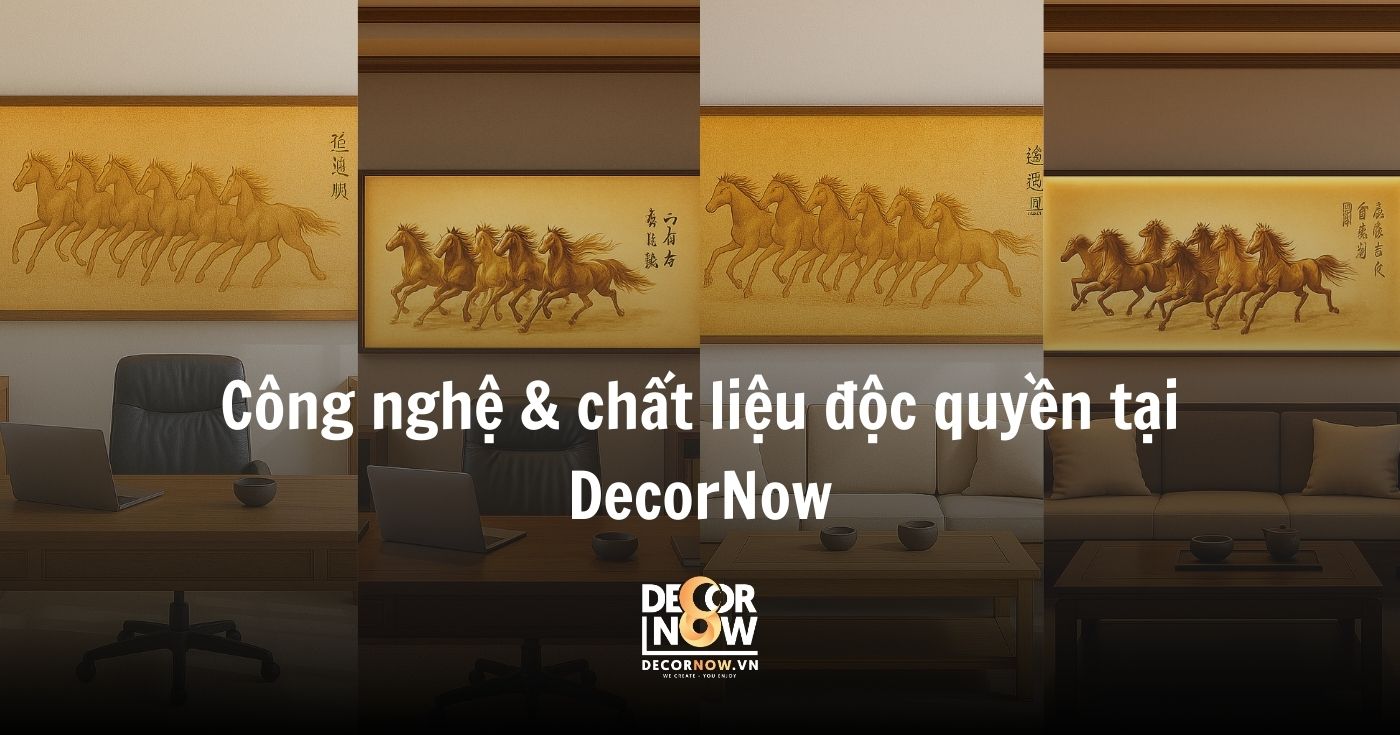 3 dòng tranh mã đáo thành công bán chạy ở DecorNow 15 Công nghệ & chất liệu độc quyền tại DecorNow