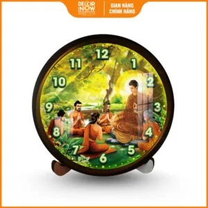 Đồng Hồ Phật Giáo Ngũ Tăng Kính Lễ Phật Thích Ca Mâu Ni DecorNow DH01